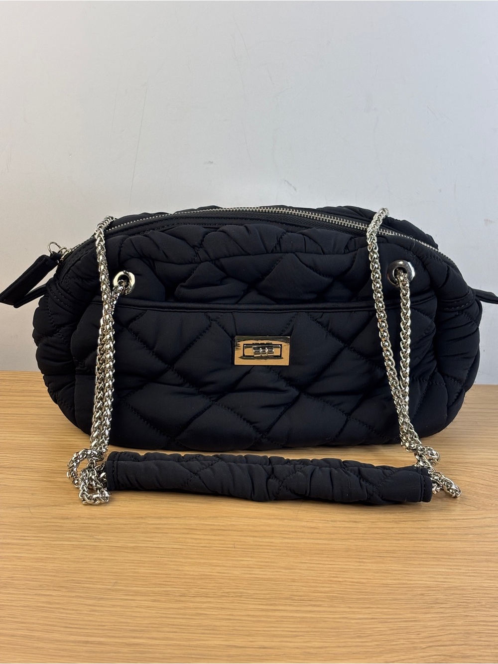 “The Dan” Black‎ Quilted Chain Shoulder Bag